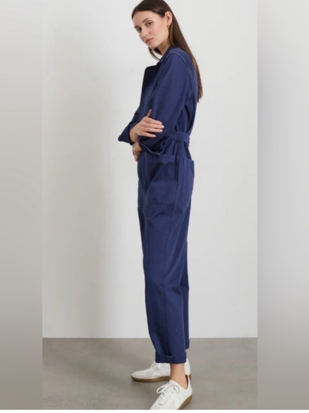 Alex Mill Navy Jumpsuit with Belt - Picture 4 of 9